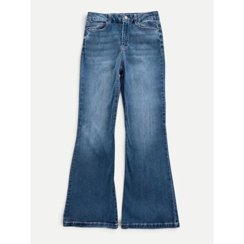 Sincerely Jules High Rise Flare Jeans Size 9/29 Medium Wash Stretch Denim